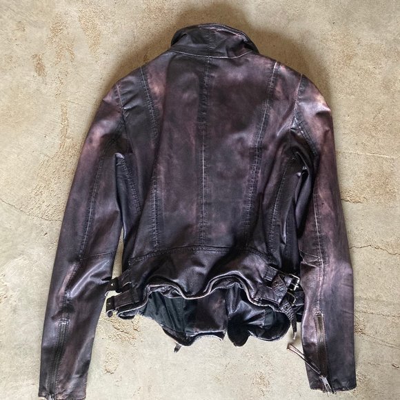 Muubaa Leather Biker Jacket US 2 - Picture 2 of 11